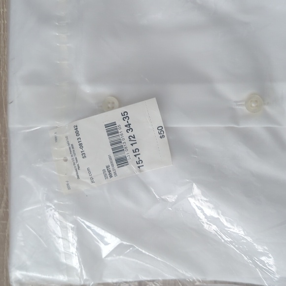 J. Ferrar Ultra Comfort Slim Fit Easy Care Stretch Fabric Long Sleeve DressShirt - Picture 5 of 5